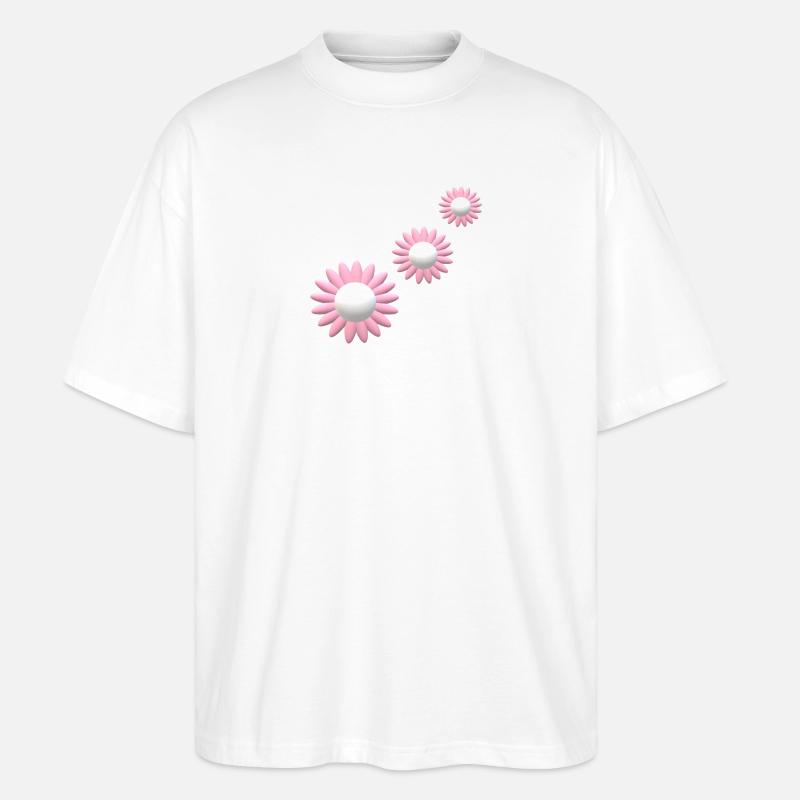 Blumen... - Stanley/Stella Oversized Unisex Bio T-Shirt Blaster 2.0 - Weiß