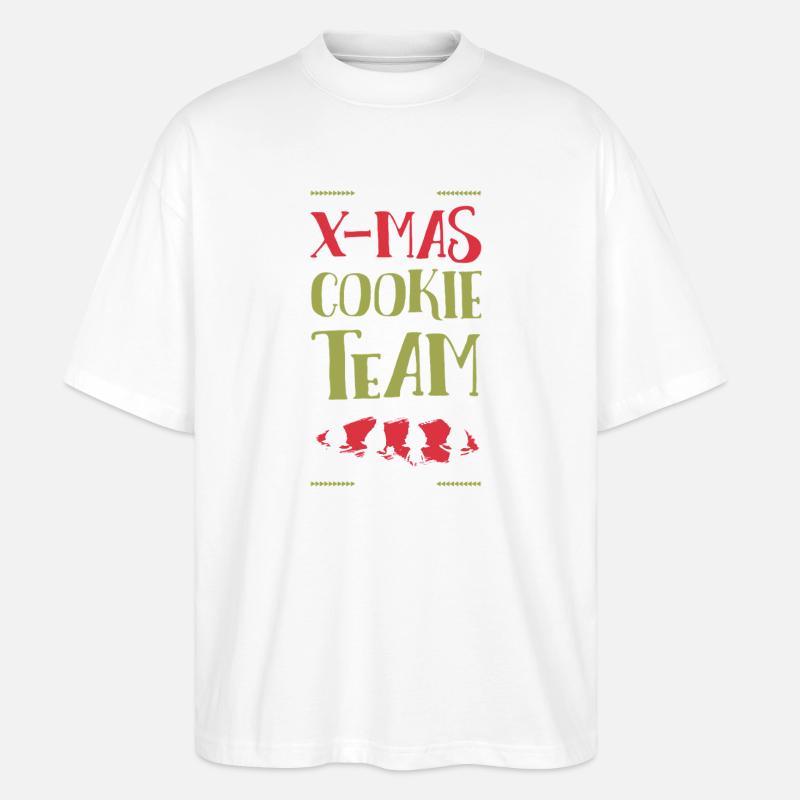 L’équipe des biscuits de Noël - T-shirt bio Blaster 2.0 coupe oversize Stanley/Stella Unisexe - blanc