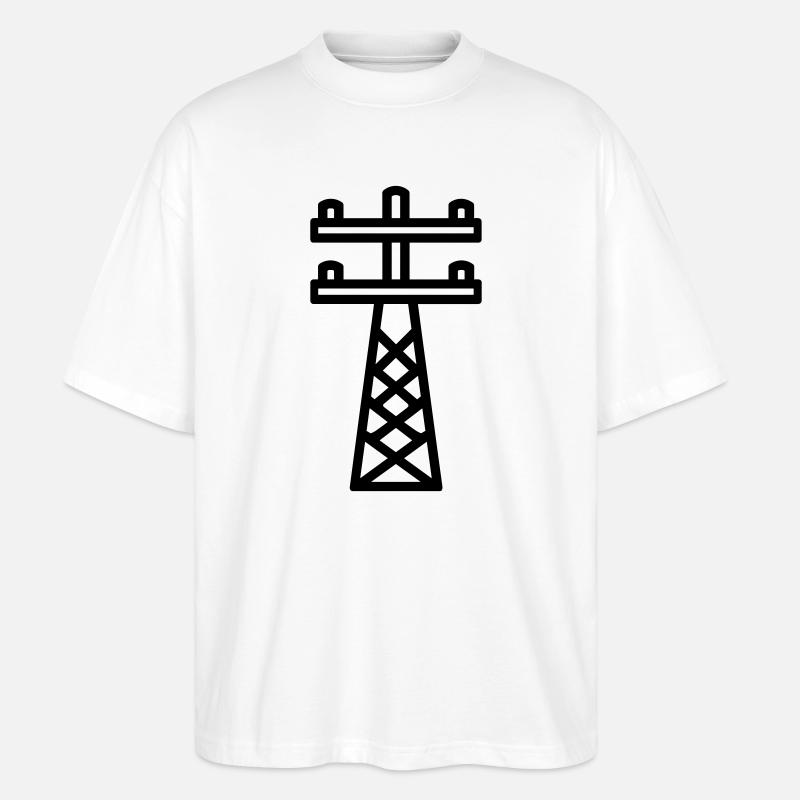 Strommast - Stanley/Stella Oversized Unisex Bio T-Shirt Blaster 2.0 - Weiß