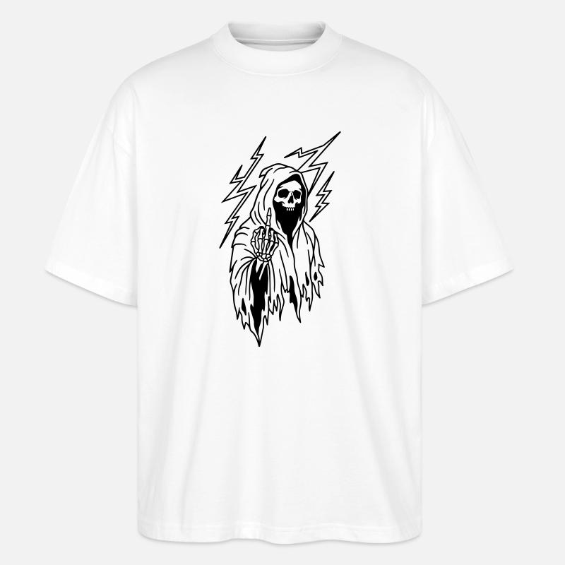 Mittelfinger - Stanley/Stella Oversized Unisex Bio T-Shirt Blaster 2.0 - Weiß