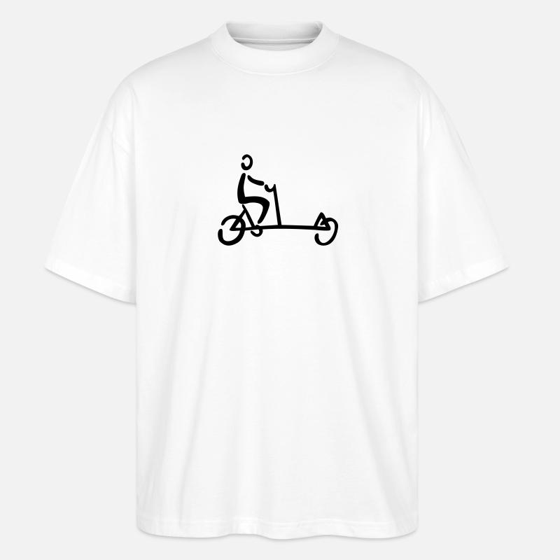 Lastenrad - Stanley/Stella Oversized Unisex Bio T-Shirt Blaster 2.0 - Weiß