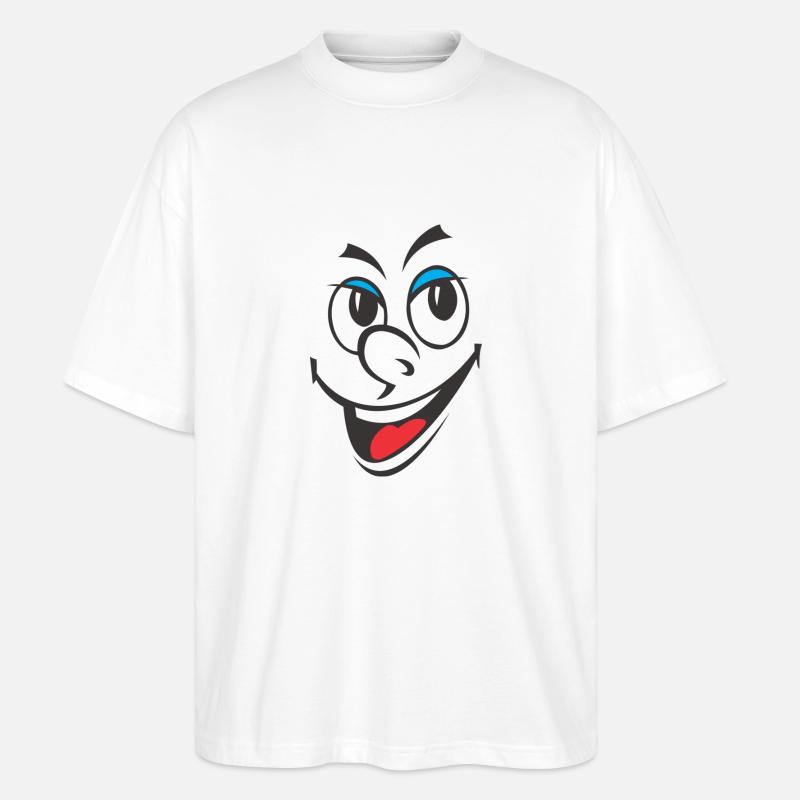 Smiley - Stanley/Stella Oversized Unisex Bio T-Shirt Blaster 2.0 - Weiß