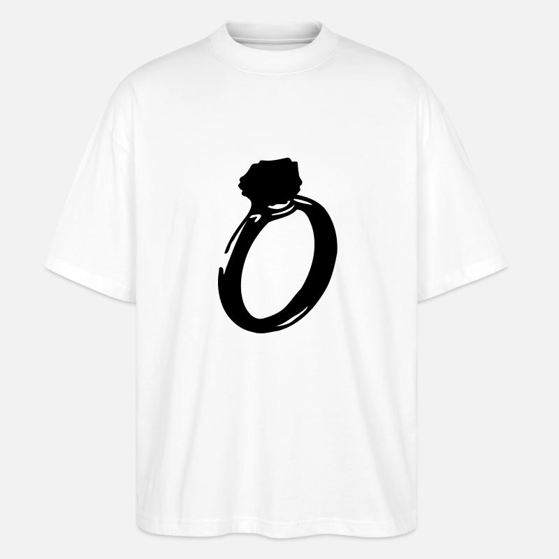 diamond_ring - Stanley/Stella Oversized Unisex Bio T-Shirt Blaster 2.0 - Weiß