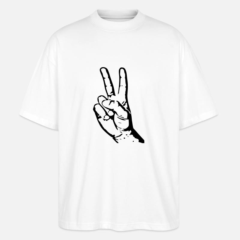 peace - Stanley/Stella Oversized Unisex Bio T-Shirt Blaster 2.0 - Weiß