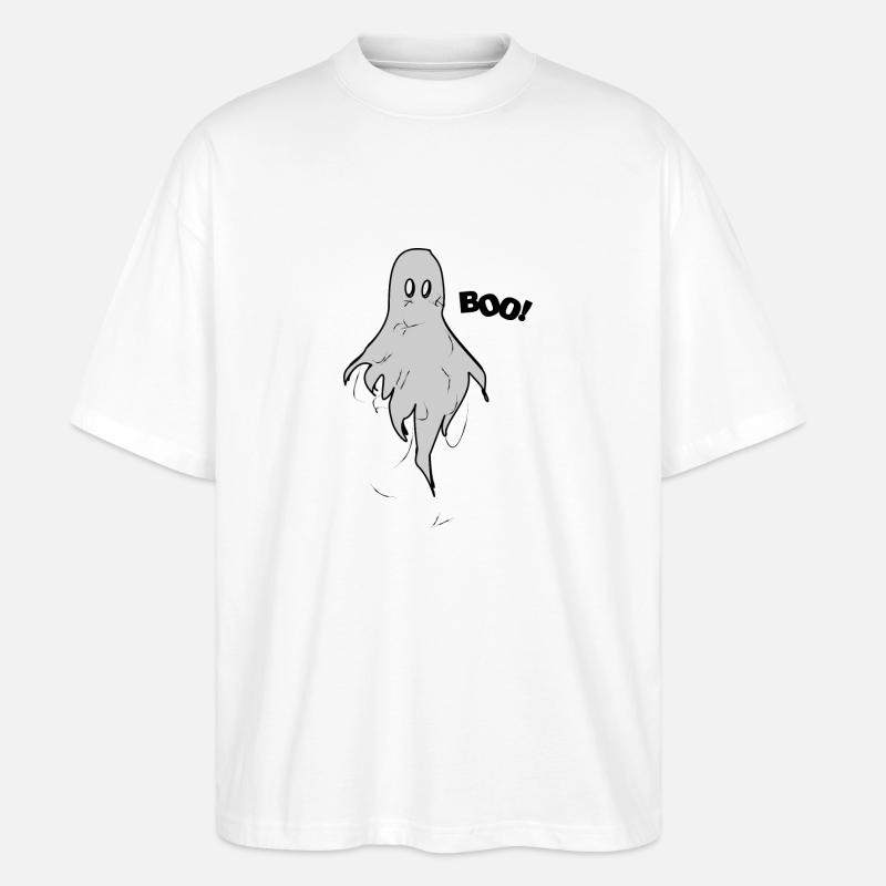 BOO! COOl_GHOST - Stanley/Stella Oversized Unisex Bio T-Shirt Blaster 2.0 - Weiß