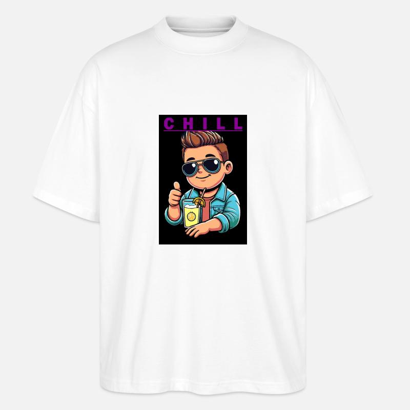 CHILL - Stanley/Stella Oversized Unisex Bio T-Shirt Blaster 2.0 - Weiß