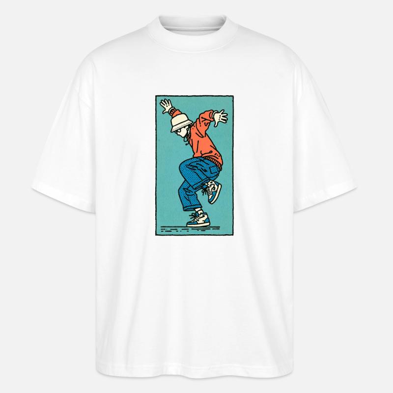 Danseur masculin #3 - T-shirt bio Blaster 2.0 coupe oversize Stanley/Stella Unisexe - blanc