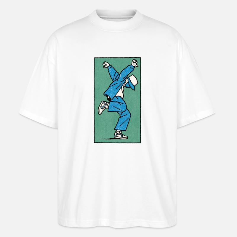 Danseur masculin #5 - T-shirt bio Blaster 2.0 coupe oversize Stanley/Stella Unisexe - blanc