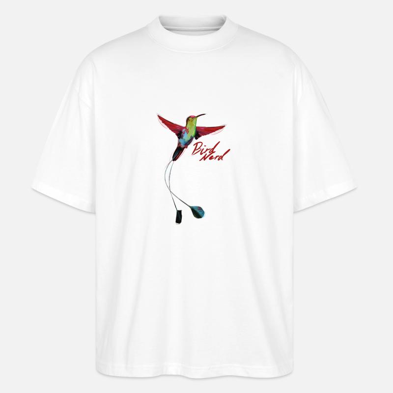 Bird Nerd - Stanley/Stella Oversized Unisex Bio T-Shirt Blaster 2.0 - Weiß