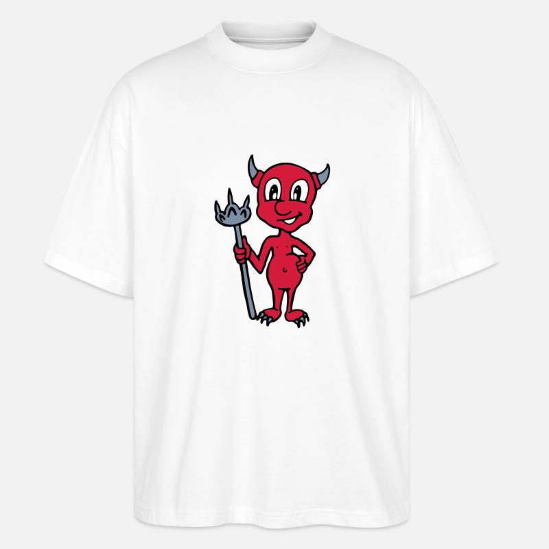 Little Devil - Stanley/Stella Oversized Unisex Bio T-Shirt Blaster 2.0 - Weiß