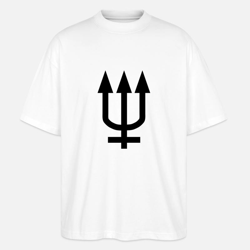 neptune_symbol_1_farbig - Stanley/Stella Oversized Unisex Bio T-Shirt Blaster 2.0 - Weiß