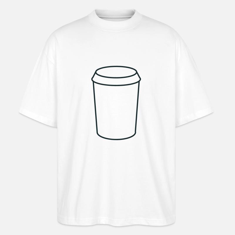 basic coffee cup - Stanley/Stella Oversized Unisex Organic T-shirt Blaster 2.0 - white