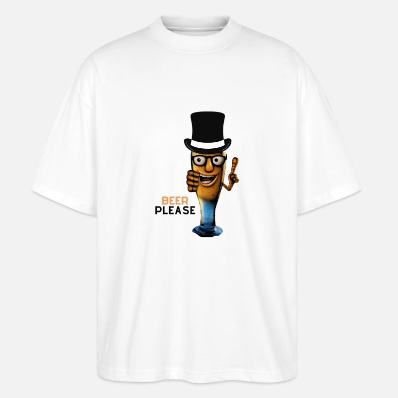 JGA Bier - Stanley/Stella Oversized Unisex Bio T-Shirt Blaster 2.0 - Weiß