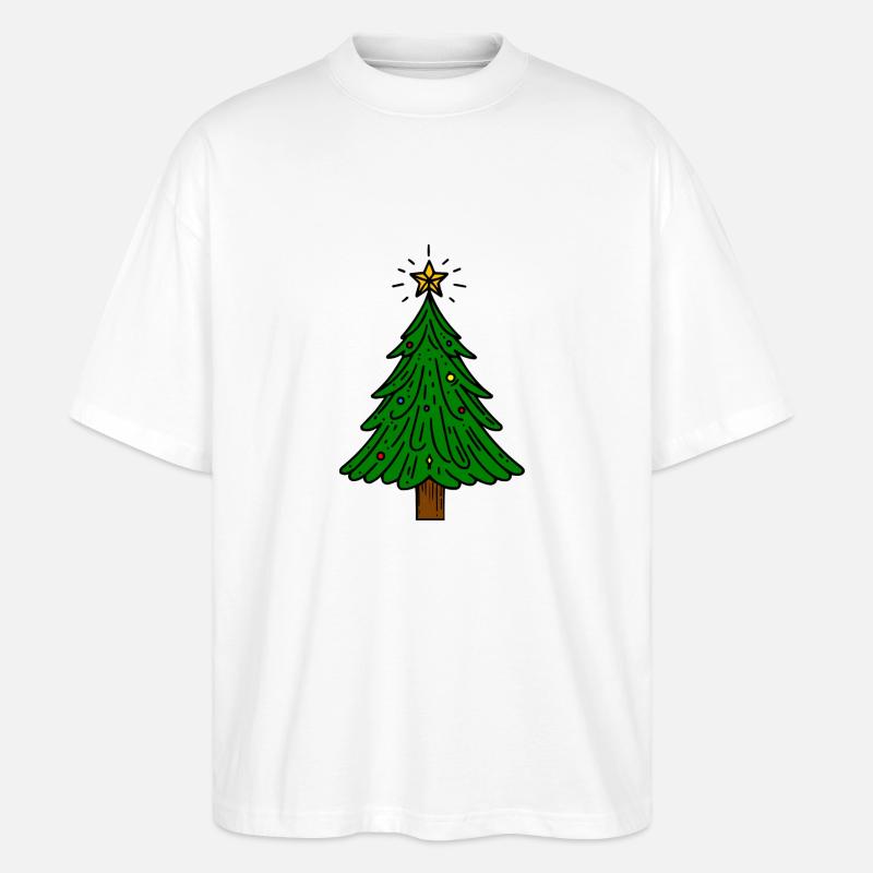 Weihnachtsbaum - Stanley/Stella Oversized Unisex Bio T-Shirt Blaster 2.0 - Weiß