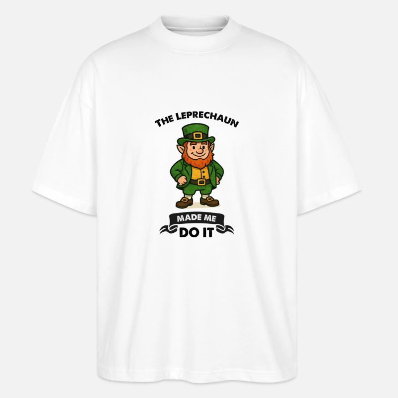 leprechaun - Stanley/Stella Oversized Unisex Bio T-Shirt Blaster 2.0 - Weiß