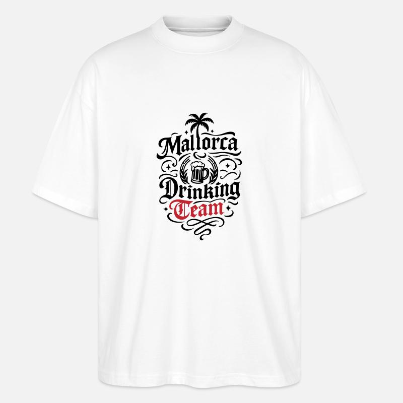 Mallorca Drinking Team - Stanley/Stella Oversized Unisex Bio T-Shirt Blaster 2.0 - Weiß