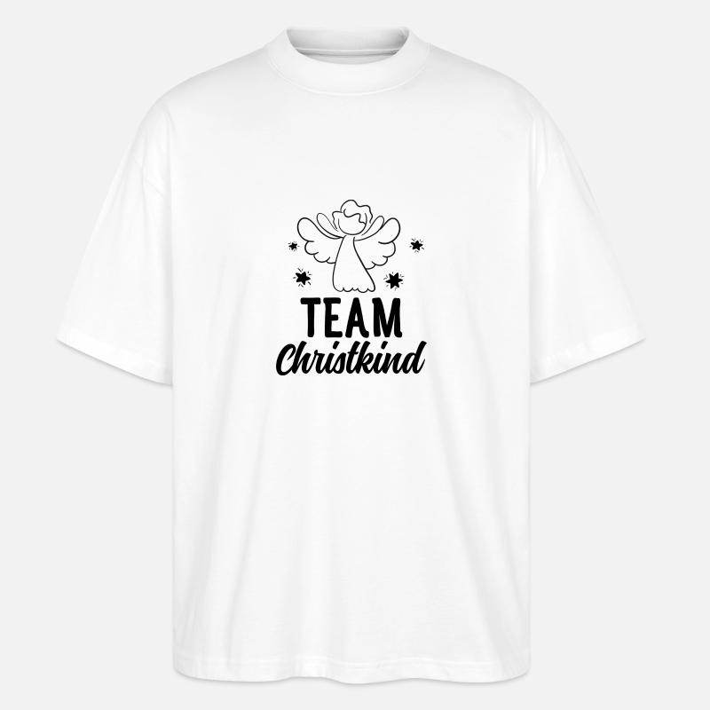 Team Christkind - Stanley/Stella Oversized Unisex Bio T-Shirt Blaster 2.0 - Weiß