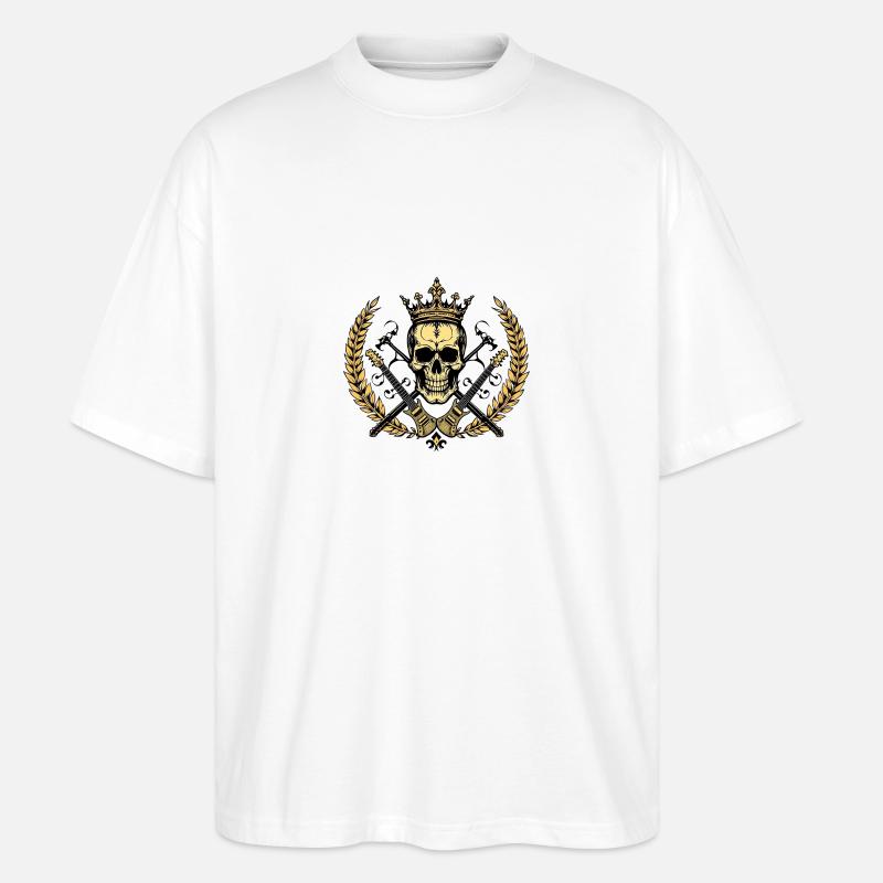 Skull - Stanley/Stella Oversized Unisex Bio T-Shirt Blaster 2.0 - Weiß