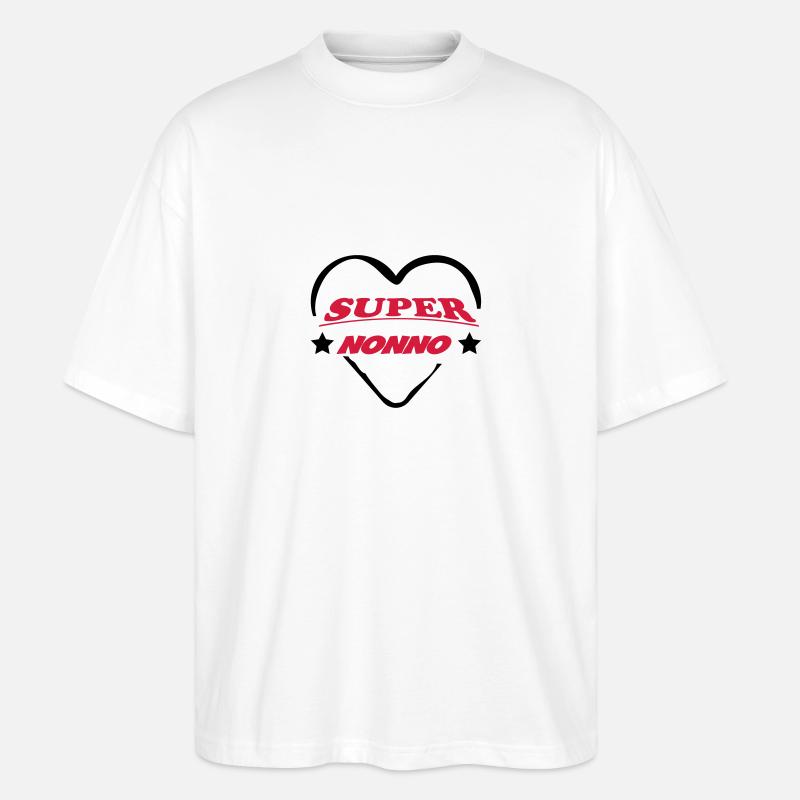 Super nonno 111 - Stanley/Stella Oversized Unisex Bio T-Shirt Blaster 2.0 - Weiß