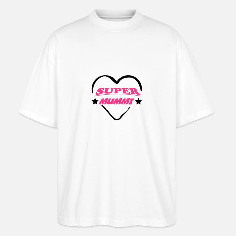 Super mummi - T-shirt bio Blaster 2.0 coupe oversize Stanley/Stella Unisexe - blanc