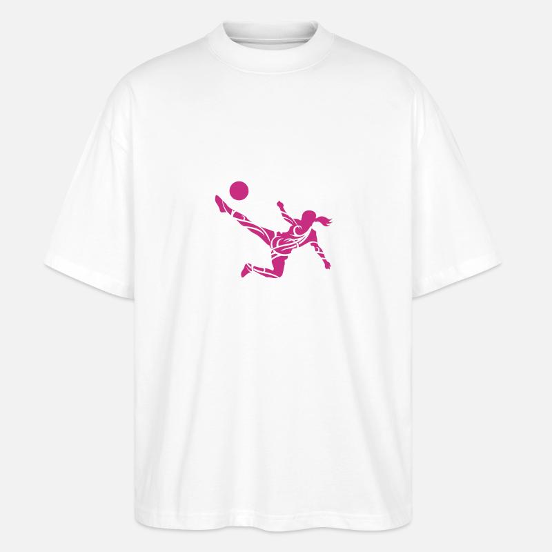 Soccer female de - Stanley/Stella Oversized Unisex Bio T-Shirt Blaster 2.0 - Weiß