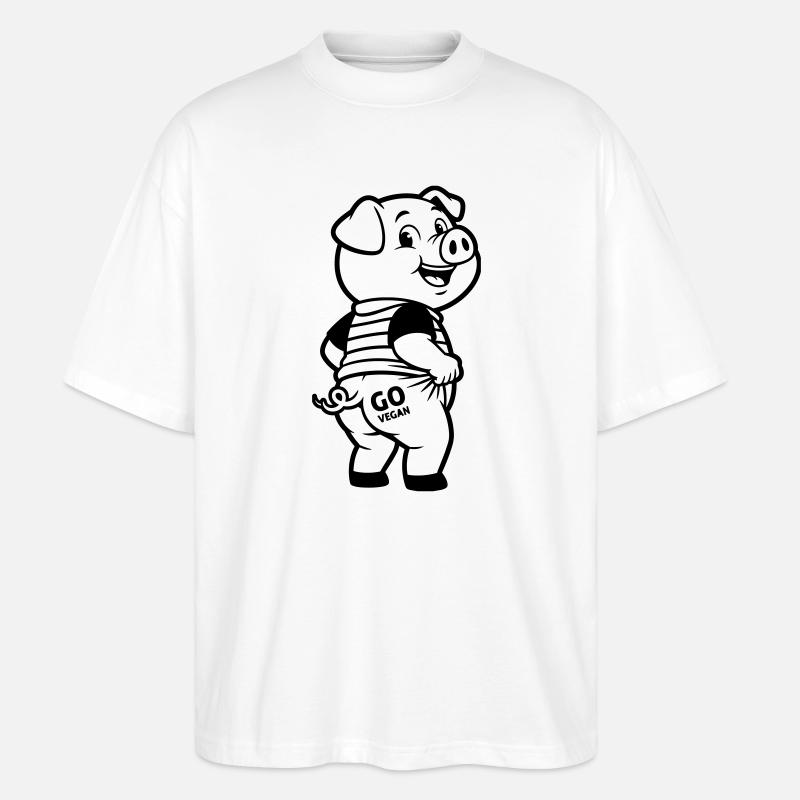 Deviens vegan - T-shirt bio Blaster 2.0 coupe oversize Stanley/Stella Unisexe - blanc