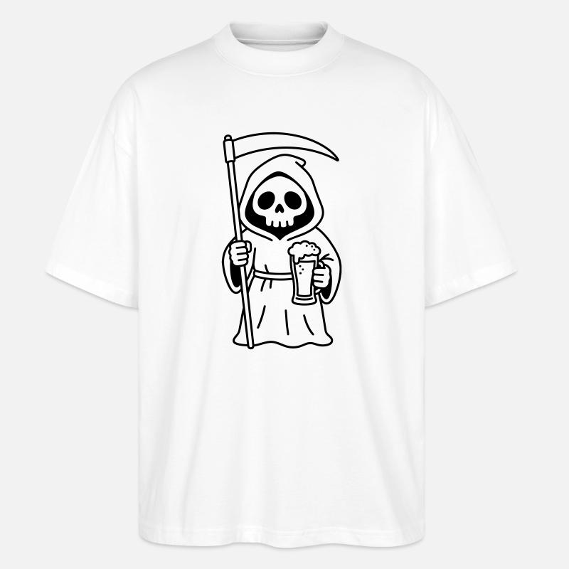 Bière morte - T-shirt bio Blaster 2.0 coupe oversize Stanley/Stella Unisexe - blanc