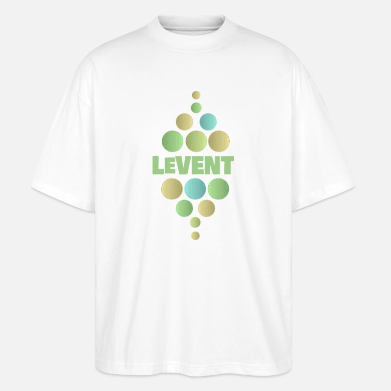 Pastell Dotenpyramide LEVENT - Stanley/Stella Oversized Unisex Bio T-Shirt Blaster 2.0 - Weiß