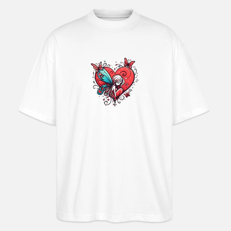 Märchenherz - Stanley/Stella Oversized Unisex Bio T-Shirt Blaster 2.0 - Weiß