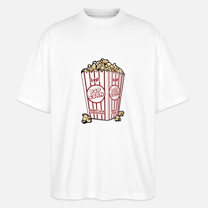 pop-corn - T-shirt bio Blaster 2.0 coupe oversize Stanley/Stella Unisexe - blanc