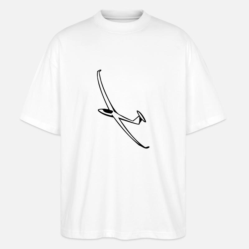 Segelflugzeug - Stanley/Stella Oversized Unisex Bio T-Shirt Blaster 2.0 - Weiß
