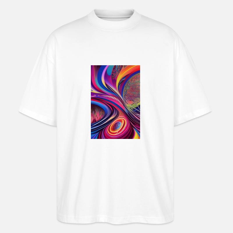Abstrakte Kunst - Stanley/Stella Oversized Unisex Bio T-Shirt Blaster 2.0 - Weiß