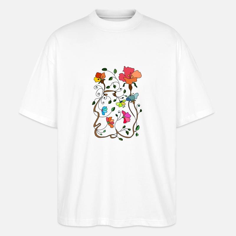 Fleur - T-shirt bio Blaster 2.0 coupe oversize Stanley/Stella Unisexe - blanc