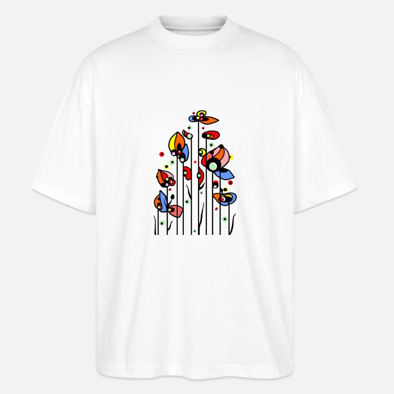 Fleur - T-shirt bio Blaster 2.0 coupe oversize Stanley/Stella Unisexe - blanc