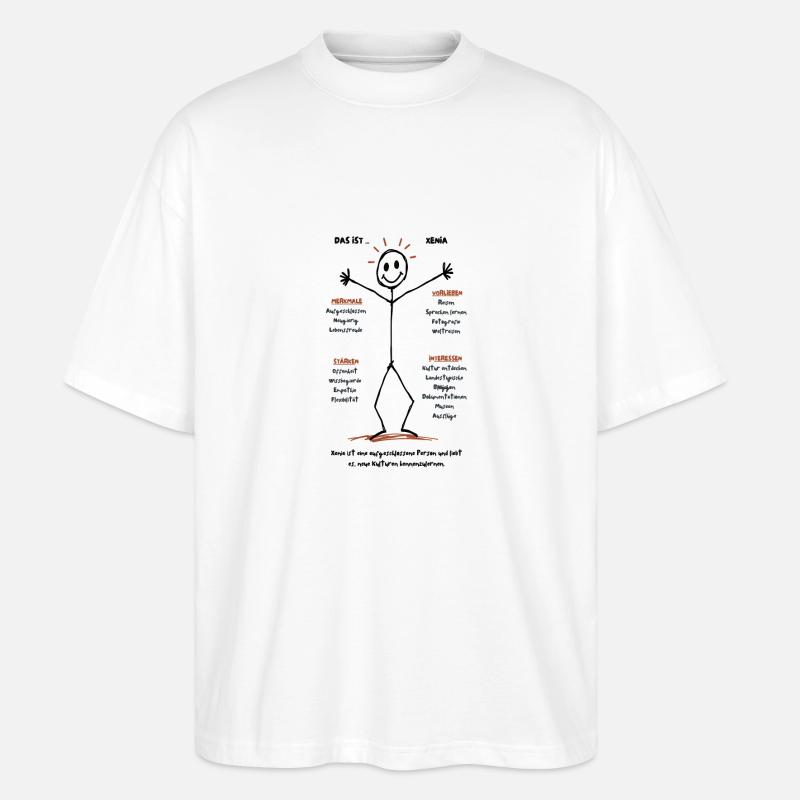 Das ist Xenia Abenteuer - Stanley/Stella Oversized Unisex Bio T-Shirt Blaster 2.0 - Weiß