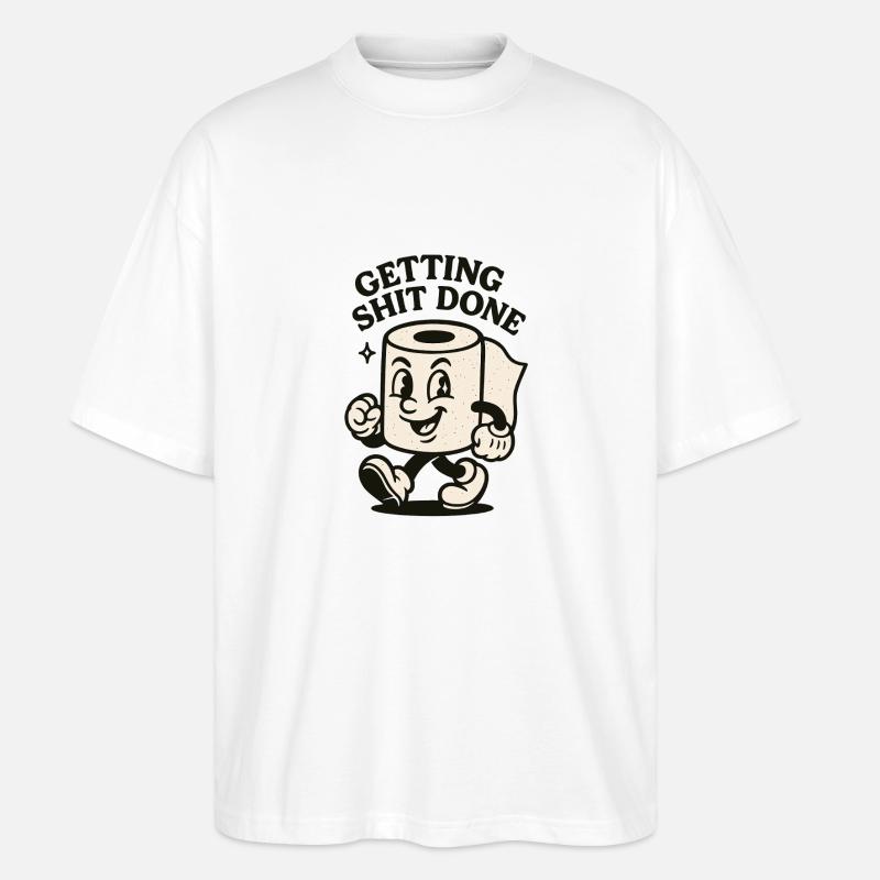 Scheiße erledigen - Stanley/Stella Oversized Unisex Bio T-Shirt Blaster 2.0 - Weiß