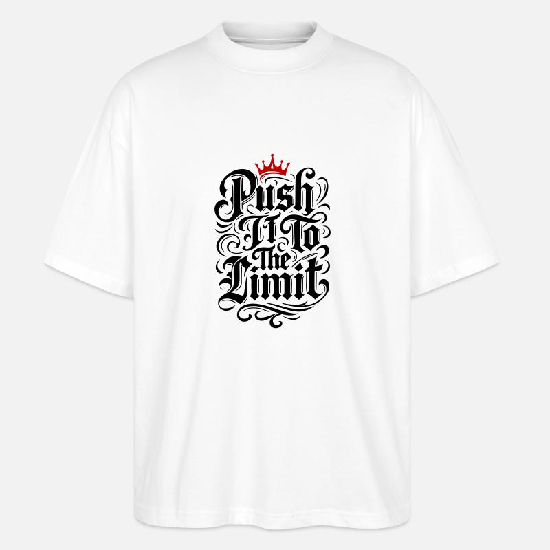 Repousser les limites Motivation Spruch - T-shirt bio Blaster 2.0 coupe oversize Stanley/Stella Unisexe - blanc