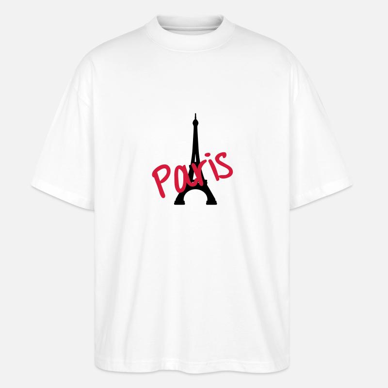 Tour Eiffel Paris - T-shirt bio Blaster 2.0 coupe oversize Stanley/Stella Unisexe - blanc
