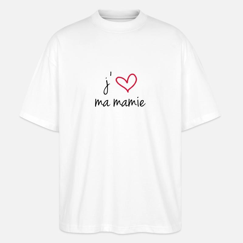 i love my grandma - Stanley/Stella Oversized Unisex Bio T-Shirt Blaster 2.0 - Weiß