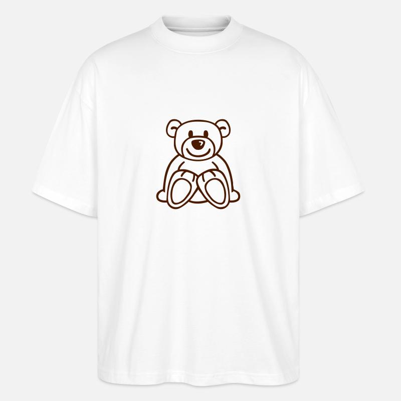 Teddy - Stanley/Stella Oversized Unisex Bio T-Shirt Blaster 2.0 - Weiß