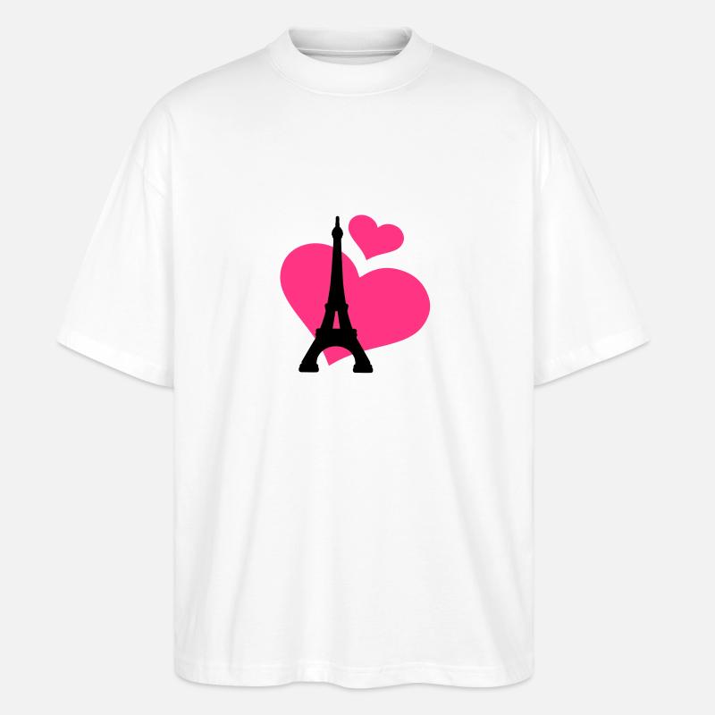 Tour Eiffel Paris - T-shirt bio Blaster 2.0 coupe oversize Stanley/Stella Unisexe - blanc