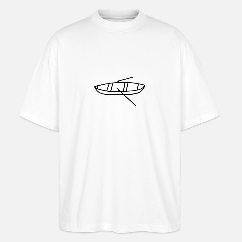 Rowboat - rowing - Stanley/Stella Oversized Unisex Organic T-shirt Blaster 2.0 - white