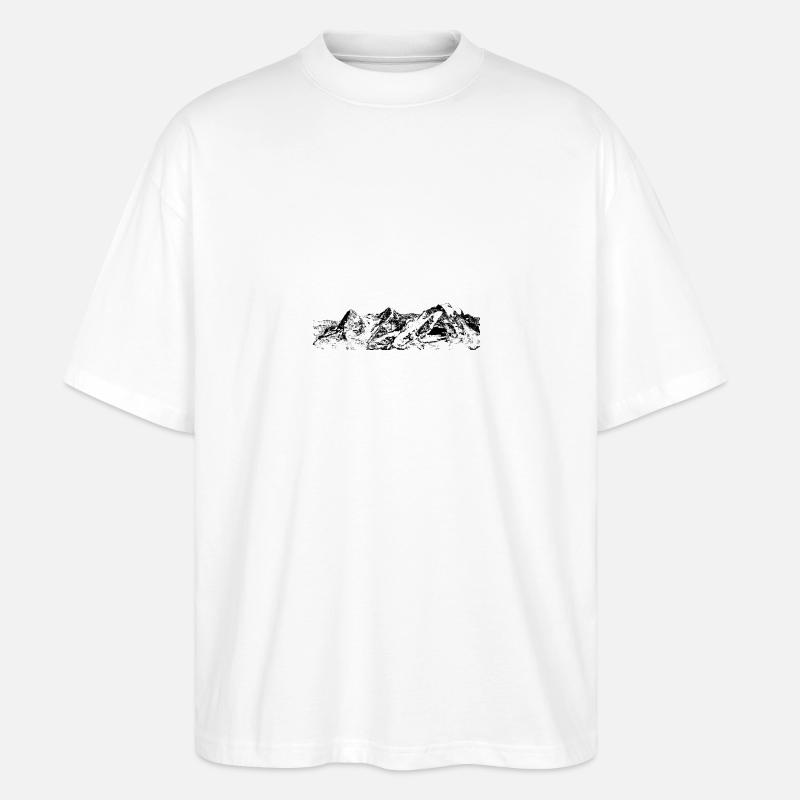 eiger-mönch-jungfrau - Stanley/Stella Oversized Unisex Bio T-Shirt Blaster 2.0 - Weiß