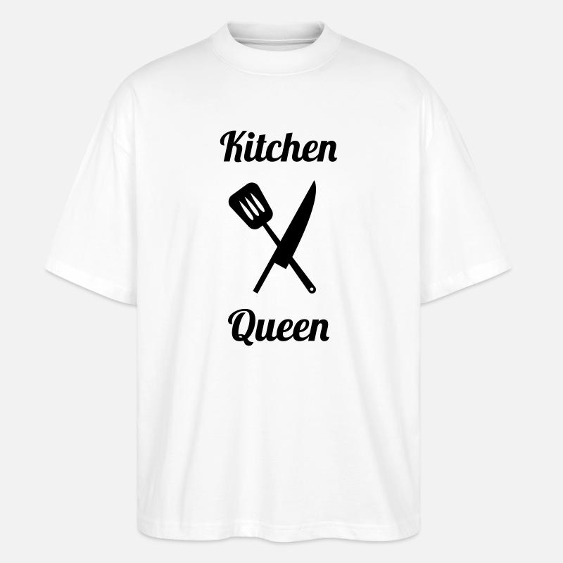 Kitchen Queen - Stanley/Stella Oversized Unisex Bio T-Shirt Blaster 2.0 - Weiß
