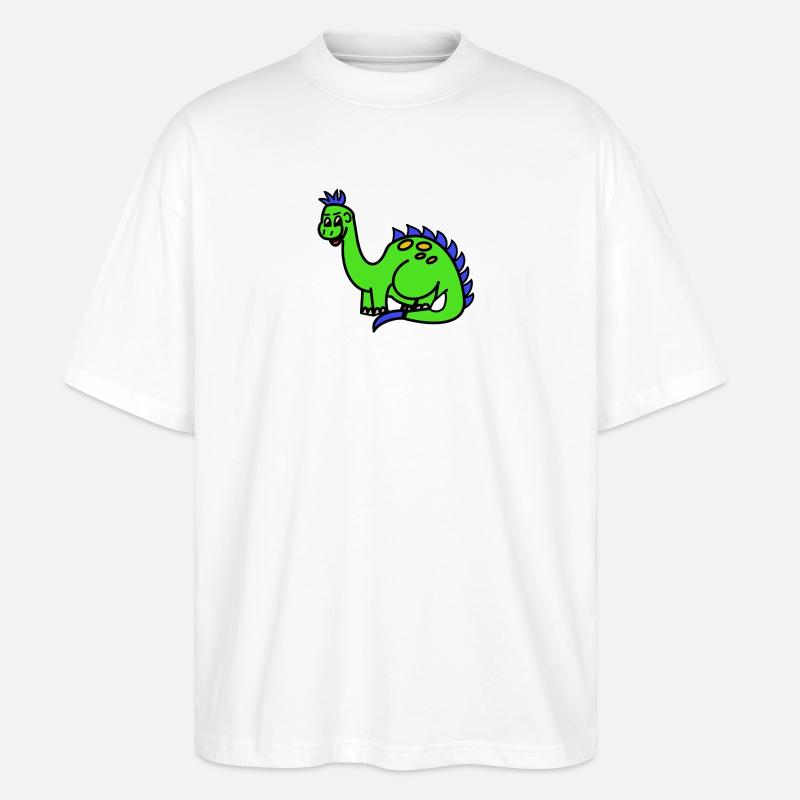 Bruno der Brontosaurier - Stanley/Stella Oversized Unisex Bio T-Shirt Blaster 2.0 - Weiß