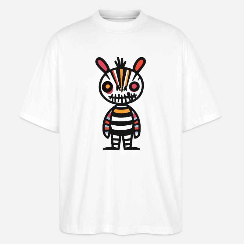 Zebra Halloween Comic Lustig - Stanley/Stella Oversized Unisex Bio T-Shirt Blaster 2.0 - Weiß