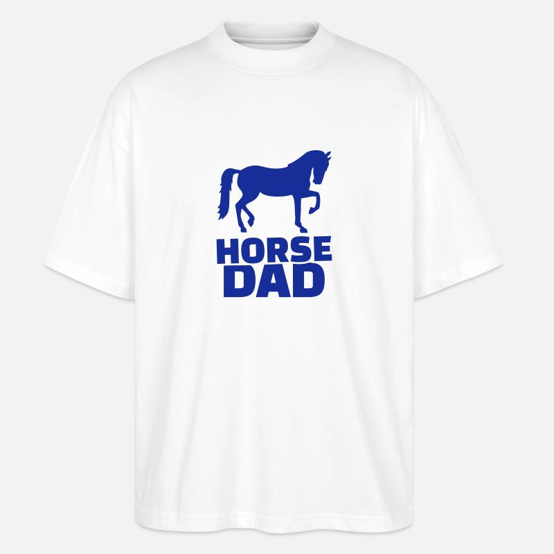 Pferd - Stanley/Stella Oversized Unisex Bio T-Shirt Blaster 2.0 - Weiß