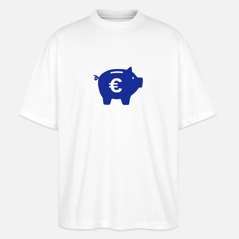 Sparschwein - Stanley/Stella Oversized Unisex Bio T-Shirt Blaster 2.0 - Weiß