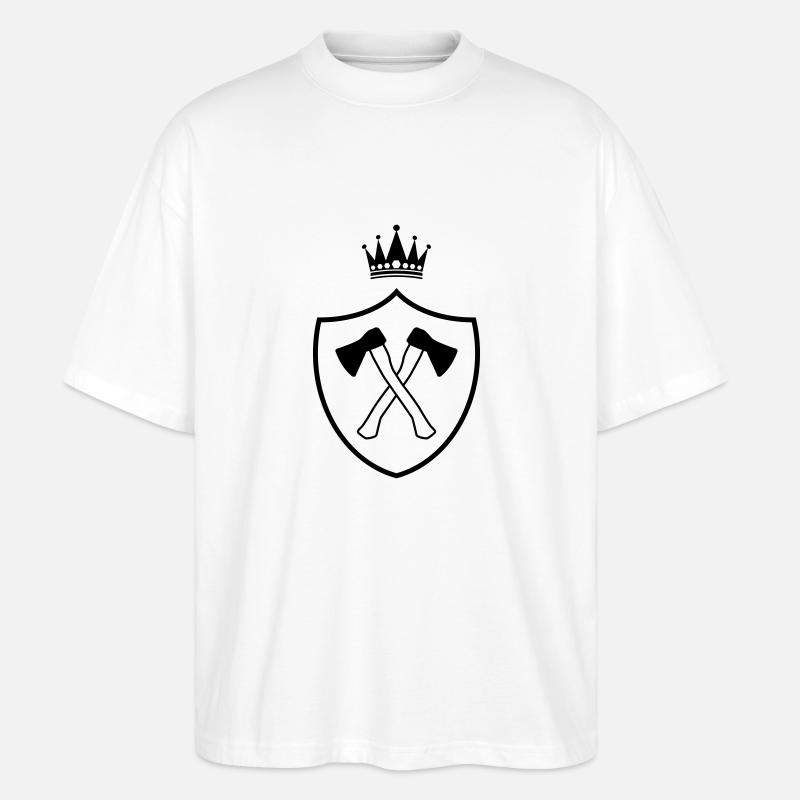 äxte axt wappen - Stanley/Stella Oversized Unisex Bio T-Shirt Blaster 2.0 - Weiß