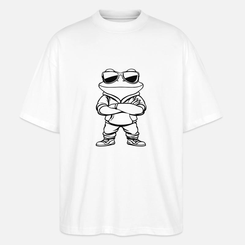 frosch comic sonnenbrille - Stanley/Stella Oversized Unisex Bio T-Shirt Blaster 2.0 - Weiß